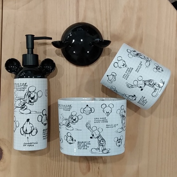 Disney Mickey Mouse Sketchbook Ceramic Bathroom Set - Picture 2 of 16